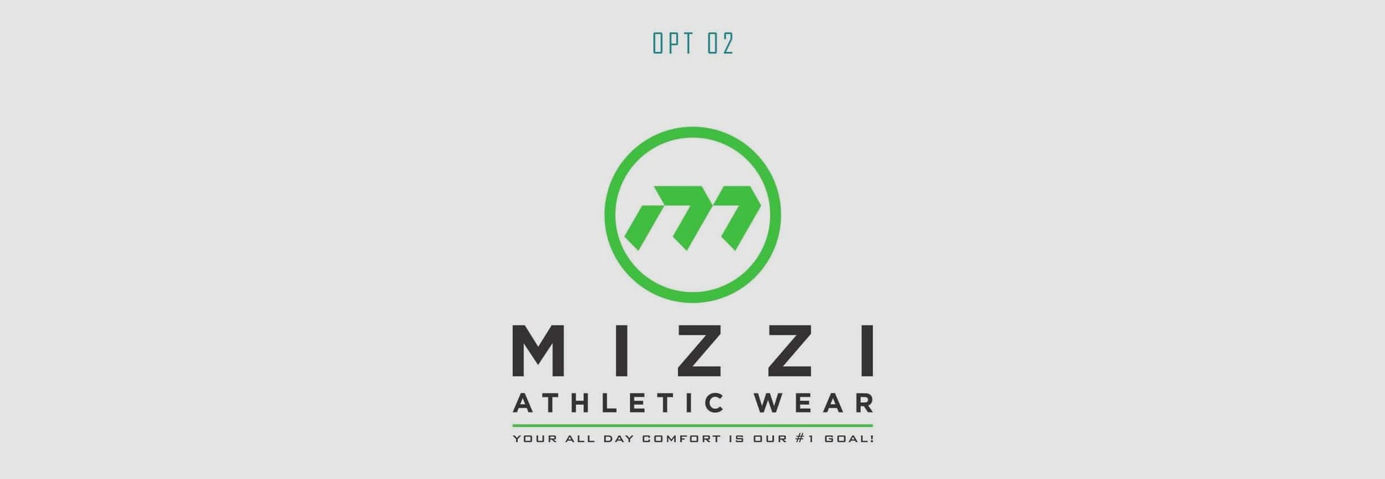 Initial logo design options for Mizzi Athletic Wear