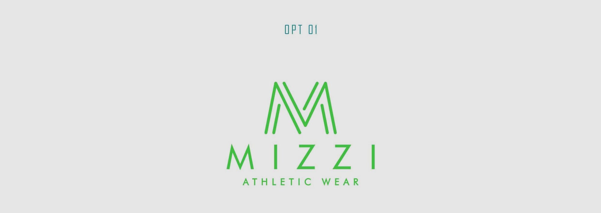 Initial logo design options for Mizzi Athletic Wear