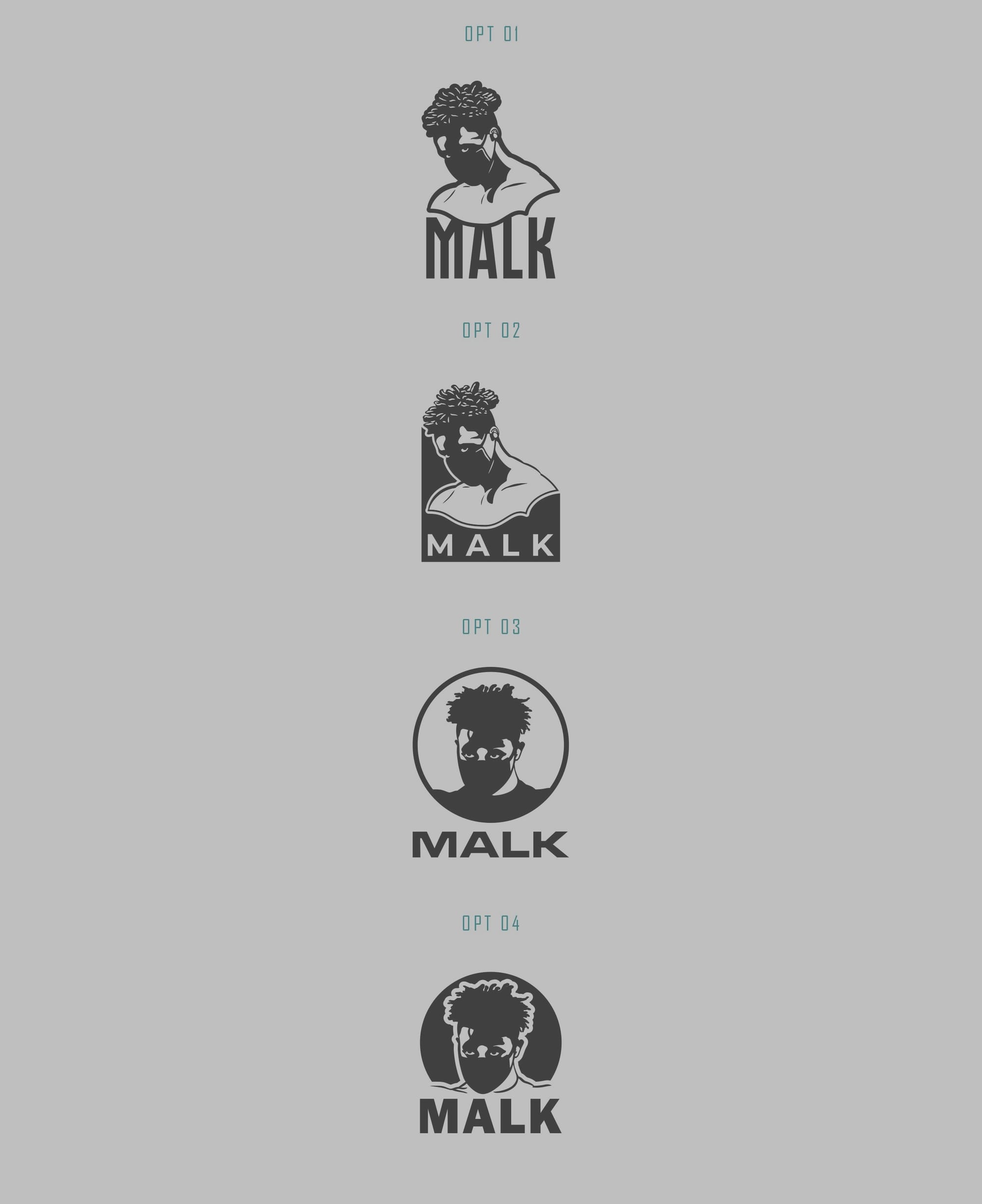 Four initial design options on a single sheet