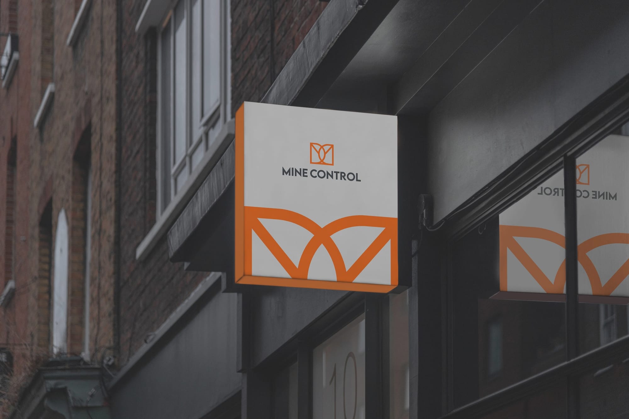 Mine Control Logo Sign Mockup