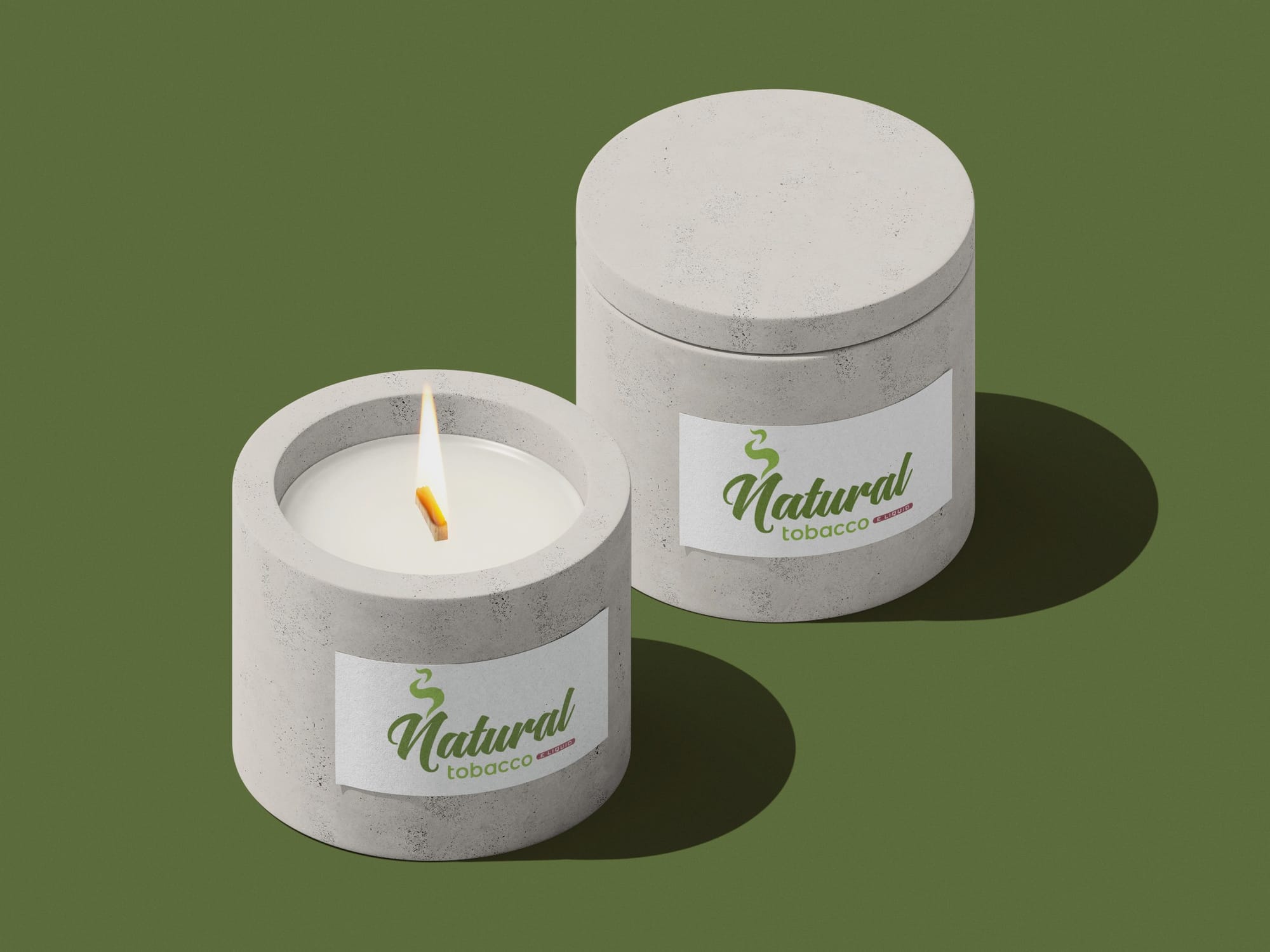 Logo on candle