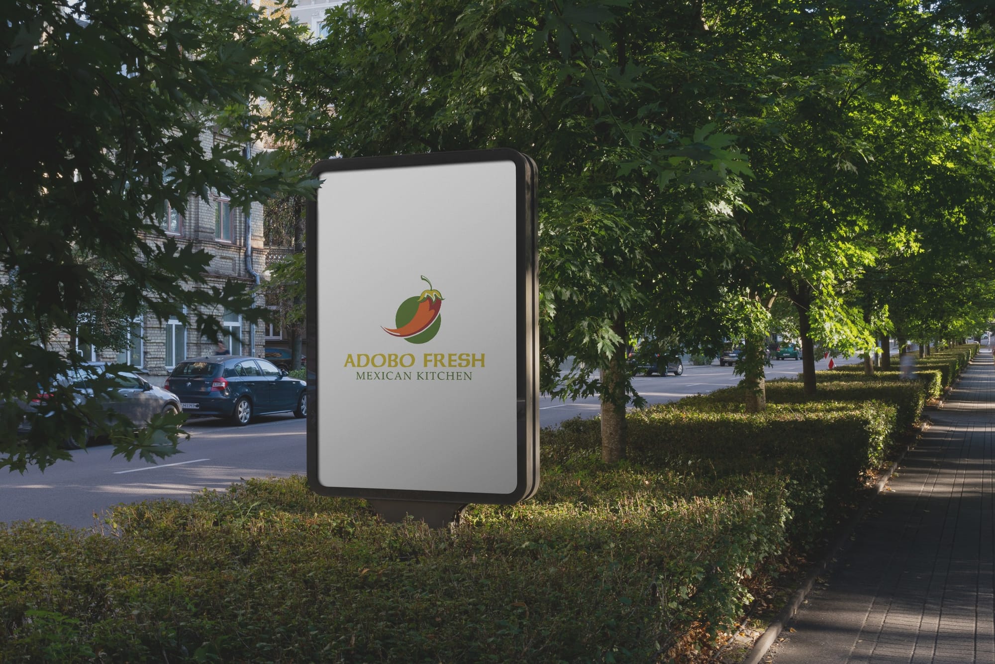 Billboard mockup for logo