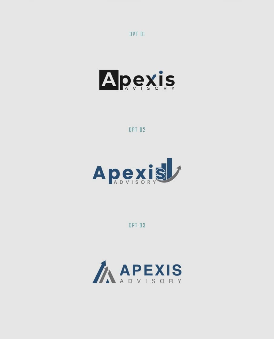 Apexis Advisory logo options sheet 1