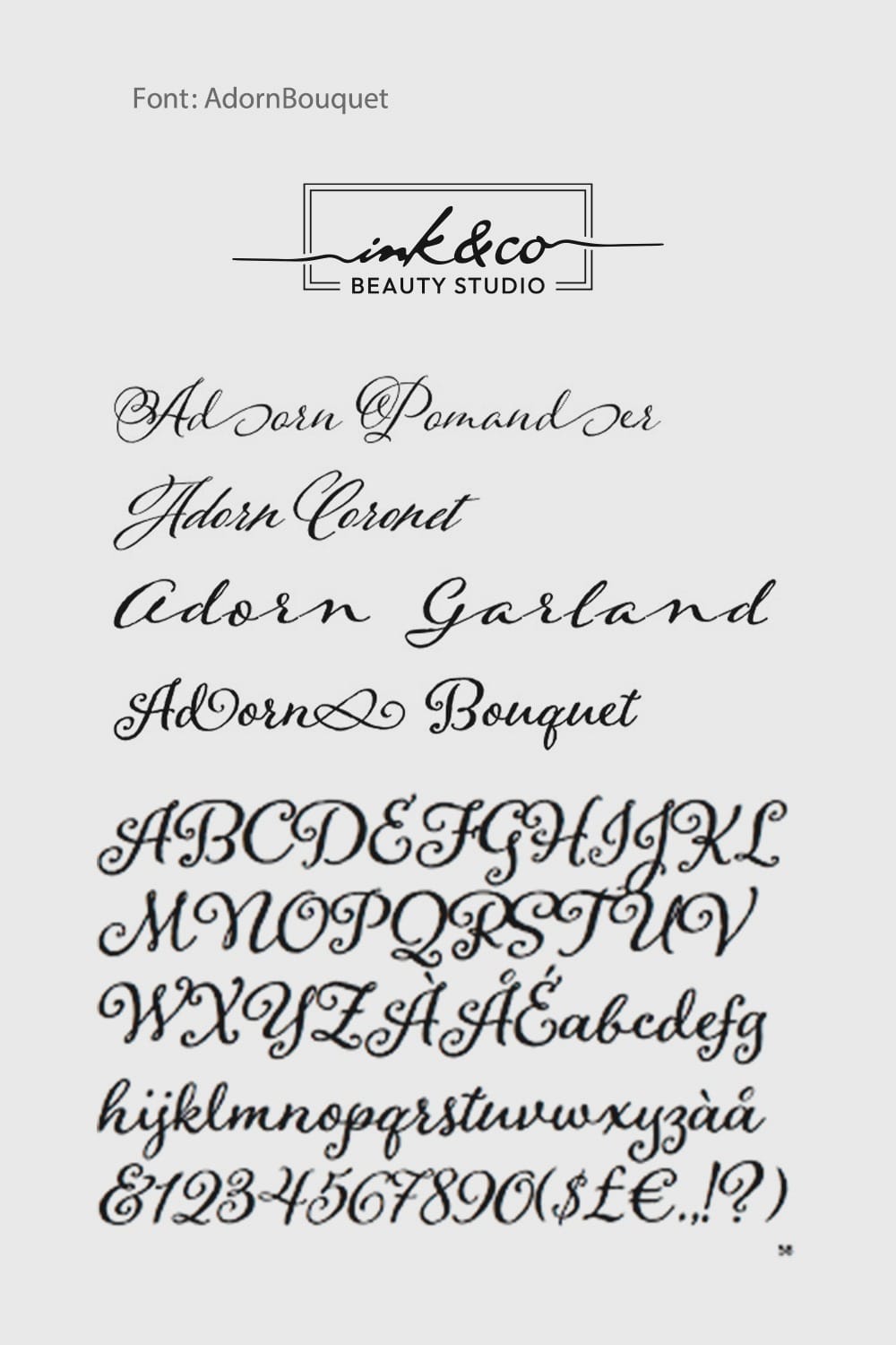 Font Used: AdornBouquet