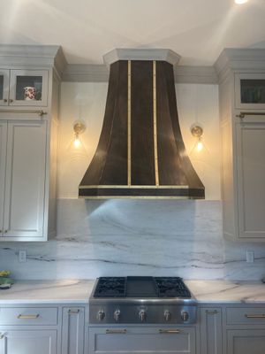 Copper and brass hood