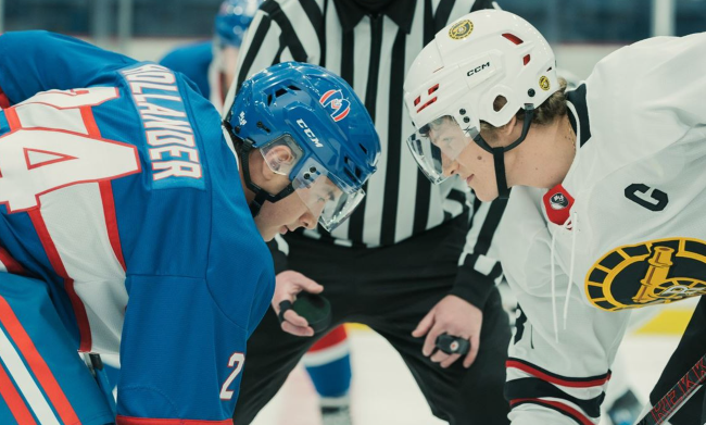 Shane and Ilya from "Heated Rivalry" facing off