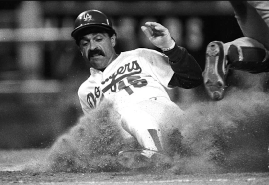 Davey Lopes sliding into a base