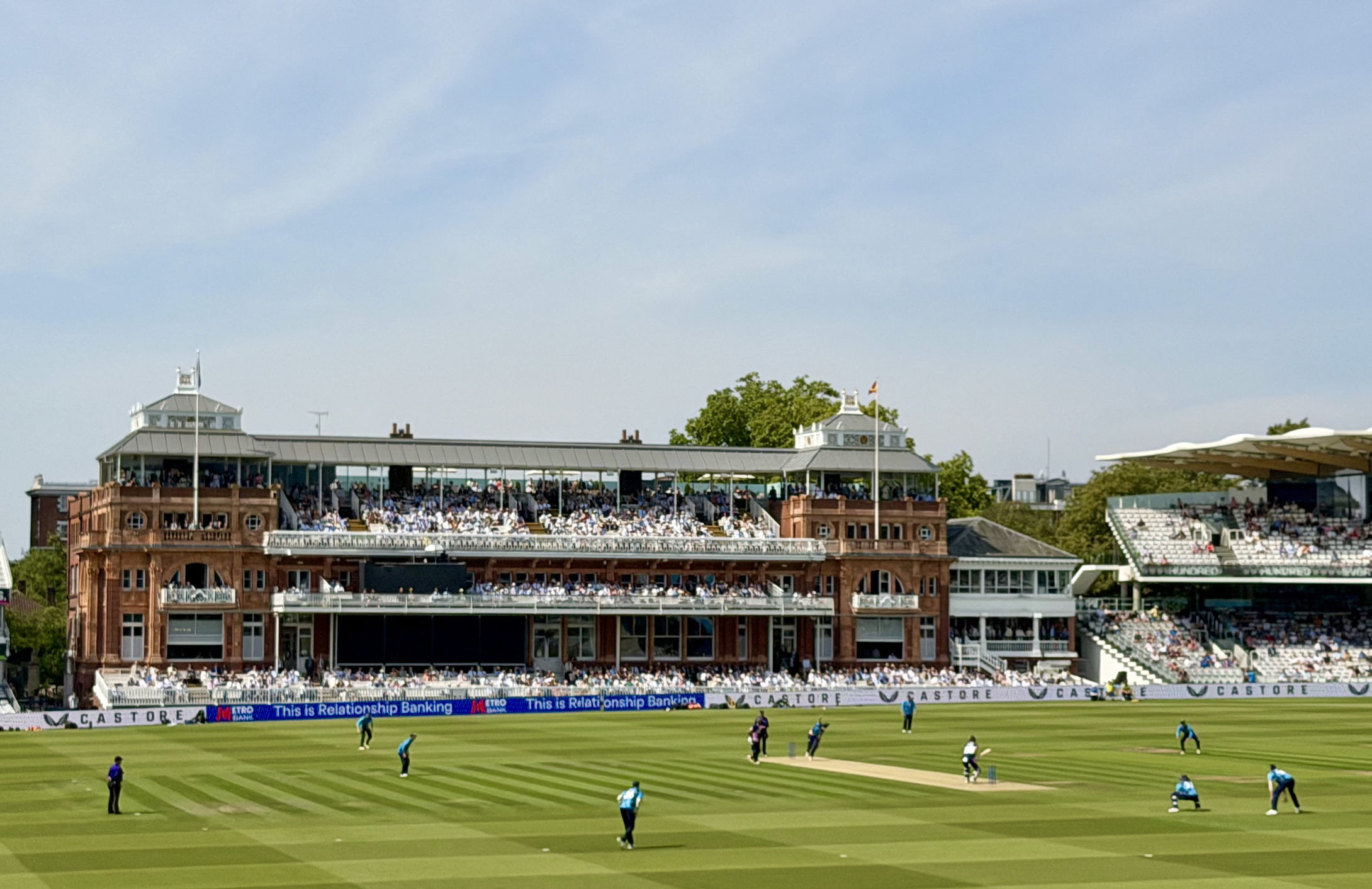 A shot of Lord's Cricket Ground from inside