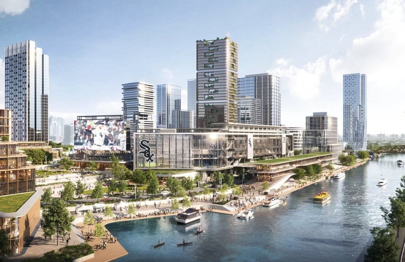 Rendering of a new White Sox ballpark
