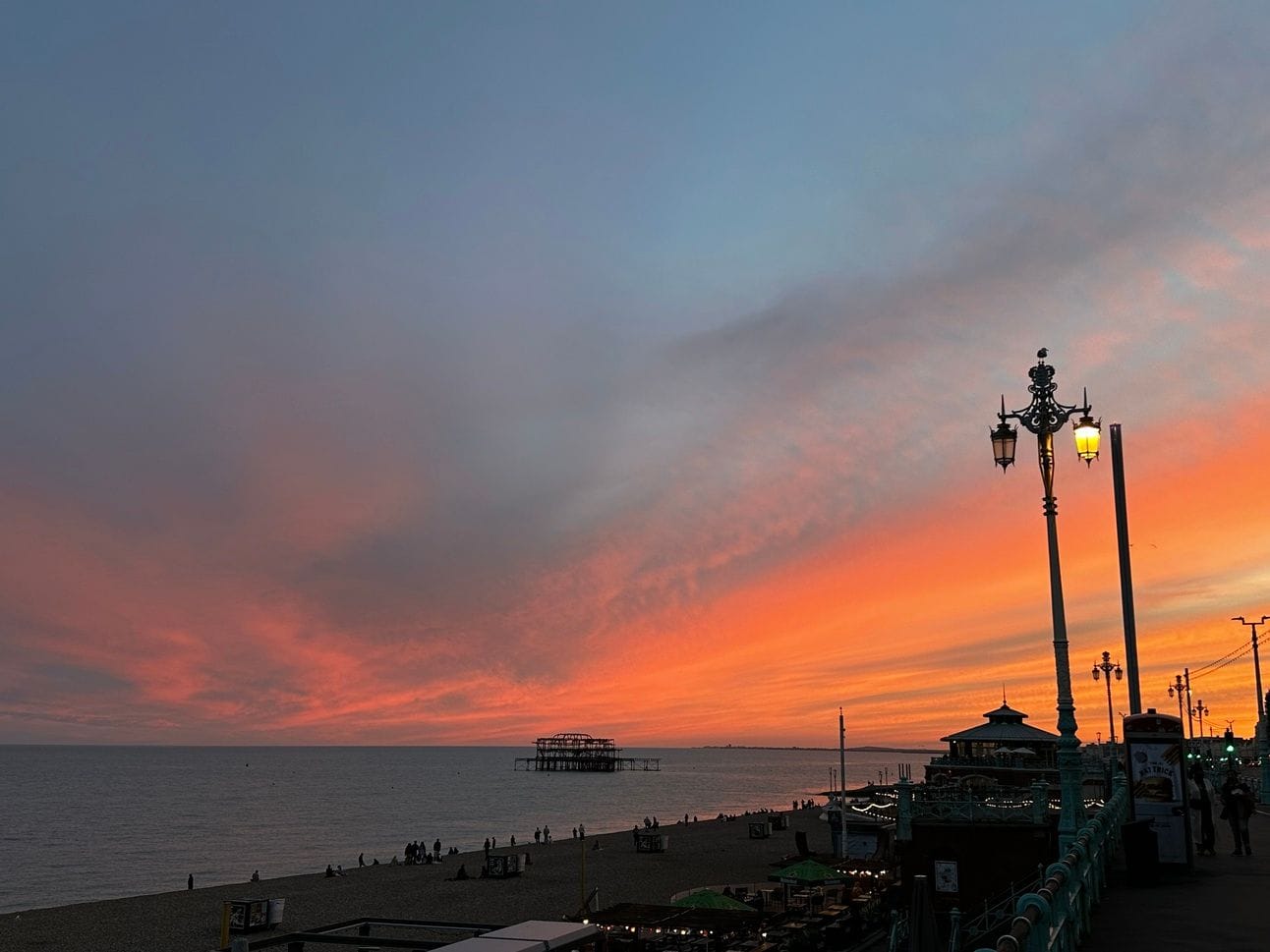 Beautiful sunset over the ocean 
