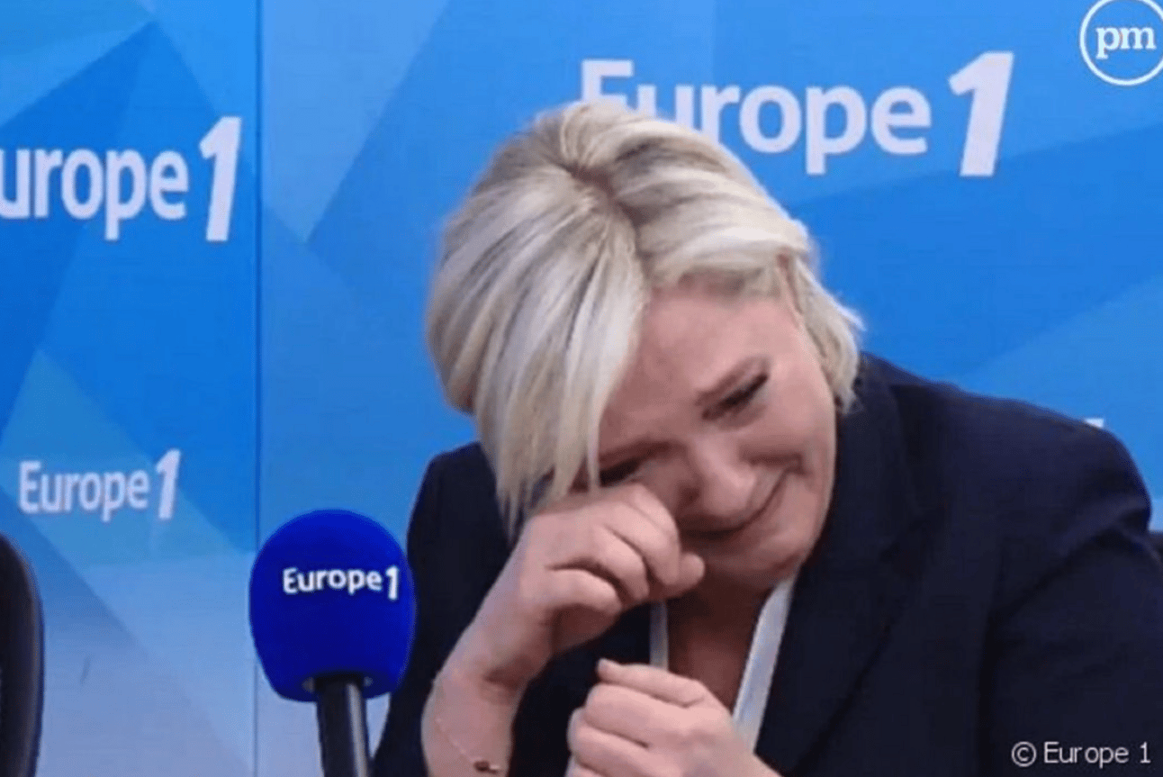Marine Le Pen crying