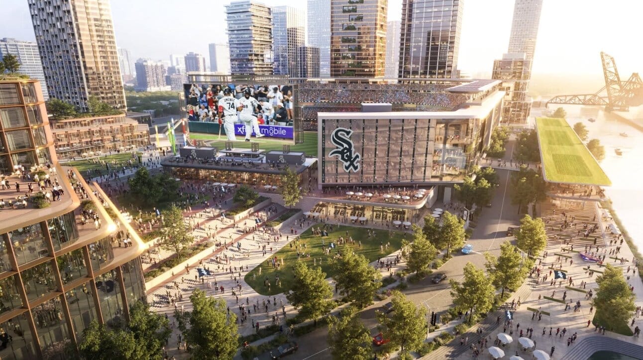 Rendering of a new White Sox ballpark