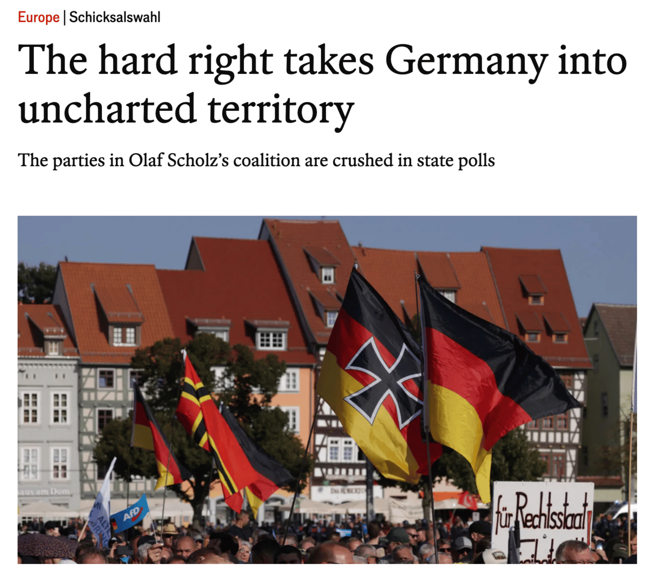 Story in The Economist: "The hard right takes Germany into uncharted territory"