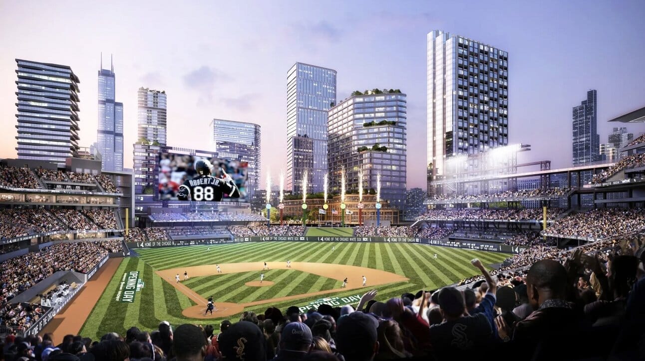 Rendering of a new White Sox ballpark