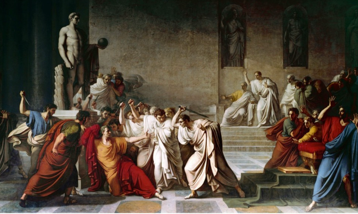 Painting of the assassination of Caesar