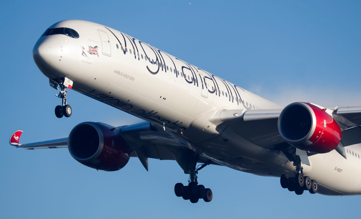 Virgin Atlantic plane taking off