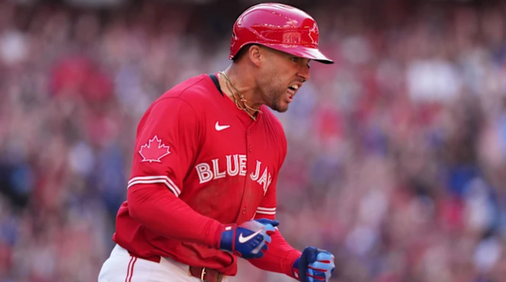 George Spring celebrating after a home run
