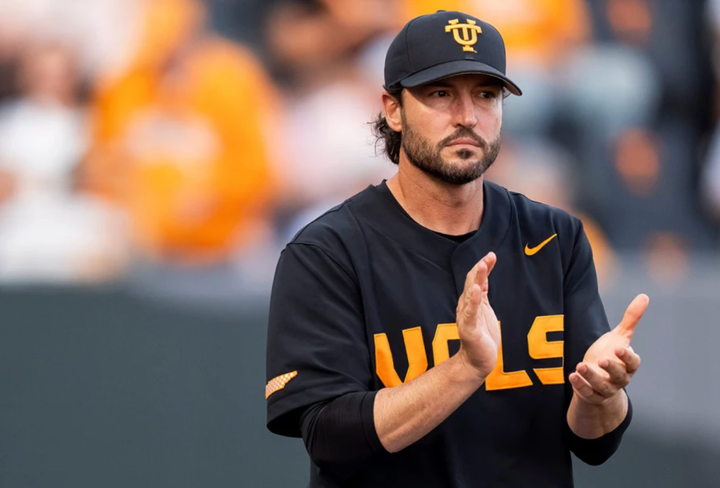 Tony Vitello in a University of Tennessee uniform. 