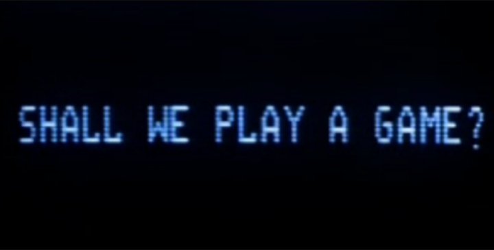 The "Shall We Play A Game" screen from "WarGames"