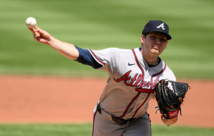 JR Ritchie of Atlanta throwing a pitch