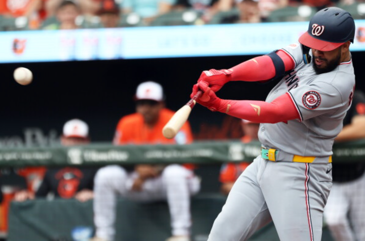 Luis Garcia Jr. hitting a homer