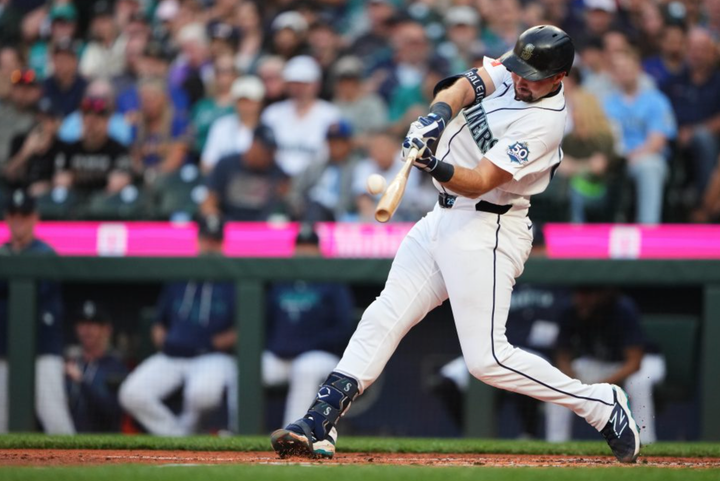 Cal Raligh hitting one of three home runs
