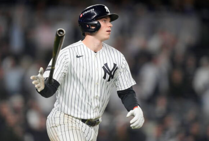 Ben Rice dropping the bat after a home run