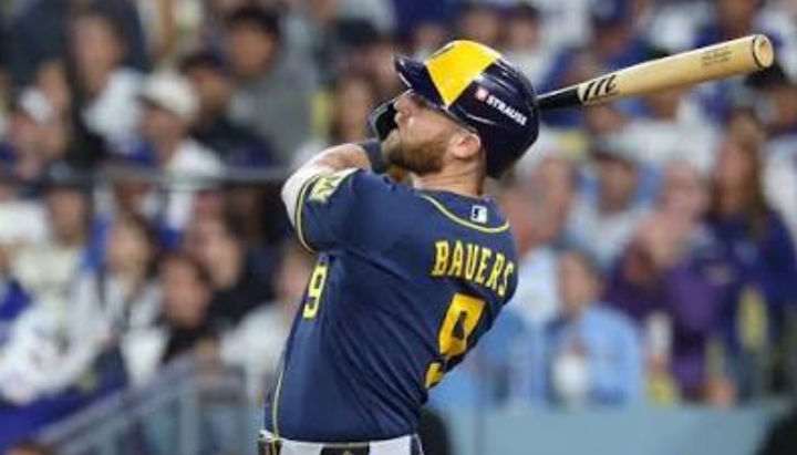 Jake Bauers hitting a two-run homer