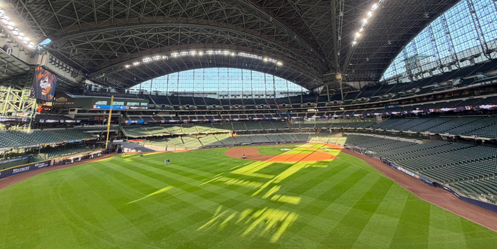 American Family Field prepared for the World Series