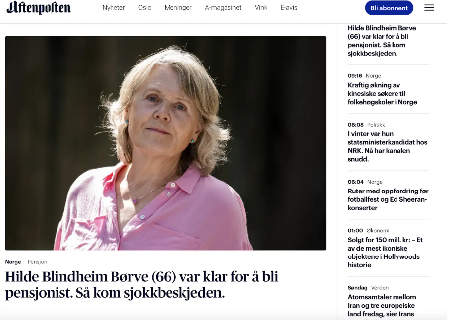 Aftenposten homepage