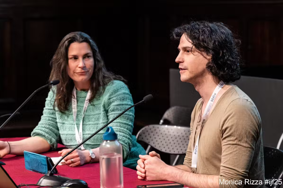 Two panelists talking