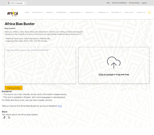 Africa Bias Buster how it works graphic