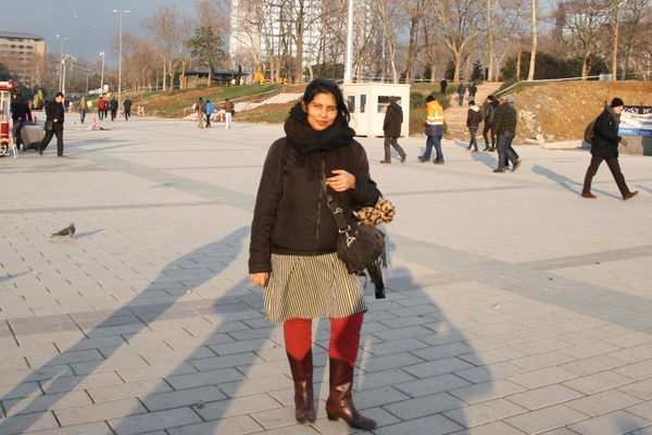  Sudeshna standing outside.