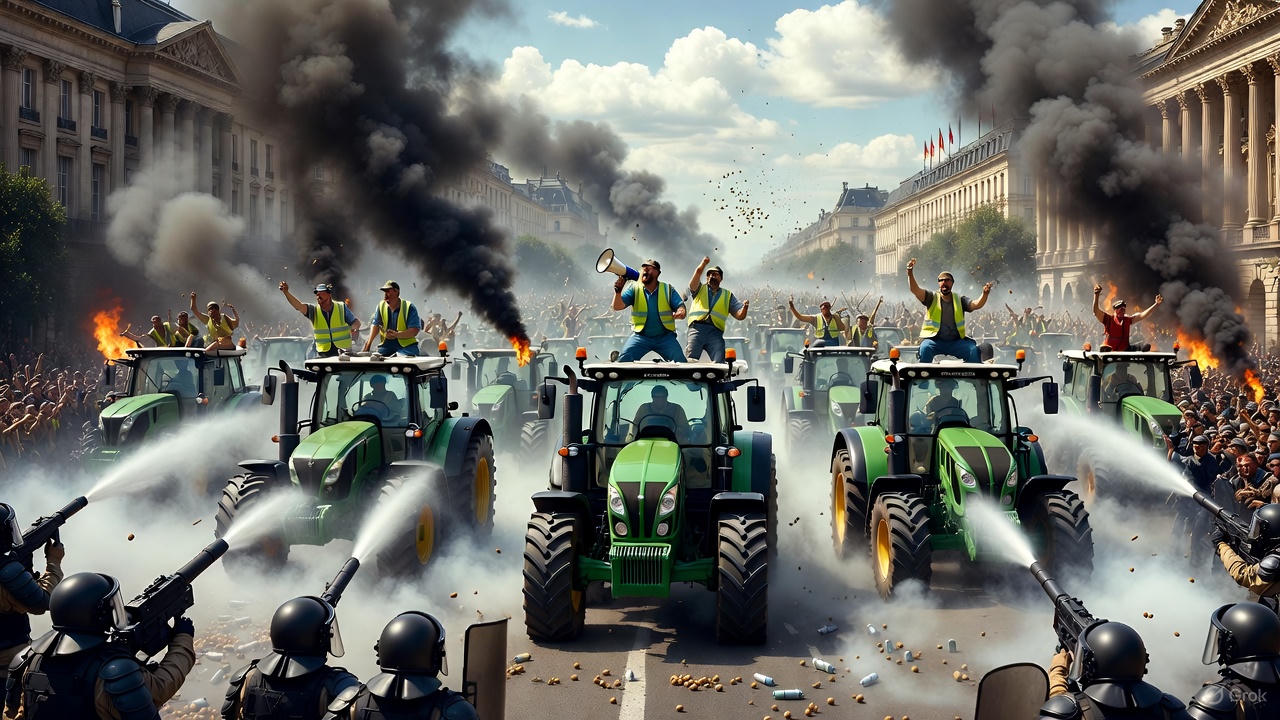 Traktorid vallutasid Brüsseli: tuhandete talunike massimeeleavaldus lõppes tulekahjude ja pisargaasiga