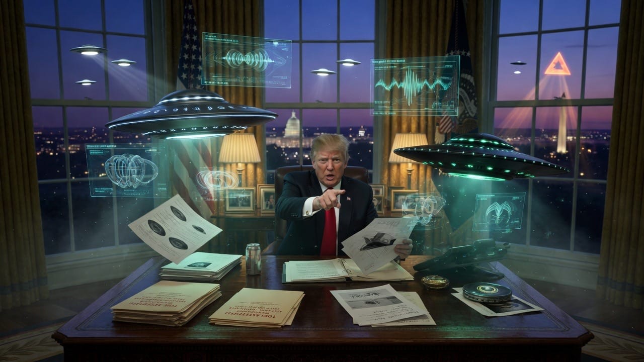 Trump lubab Ovaalkabinetis UAP-failide avaldamist — Artemise astronaudid seisavad vaikselt taga