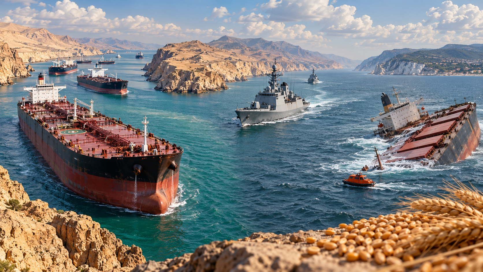 Kolm kitsaskohta korraga: Hormuz püsib kinni, Bab el-Mandebi pärast käib lahing, Mustal merel uppus Ukraina viljaga Türgi laev