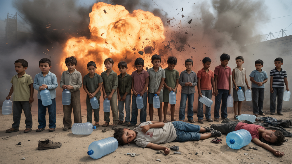 Agressorriik Iisrael pommitab WHO rajatisi ja tapab Gaza lapsed janujärjekorras post image