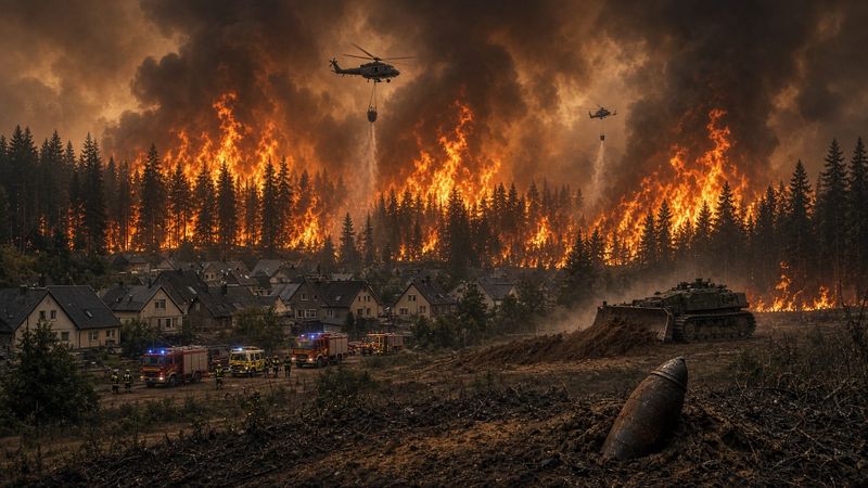 Saksamaa ajalooline metsatulekahju: Hürtgenwaldis põleb 300 hektarit ja tuli seisab 150 meetri kaugusel kodudest post image
