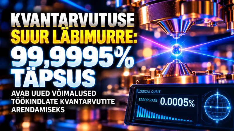 Kvantarvutuse suur läbimurre: 99,9995% täpsus avab uued võimalused töökindlate kvantarvutite arendamiseks post image