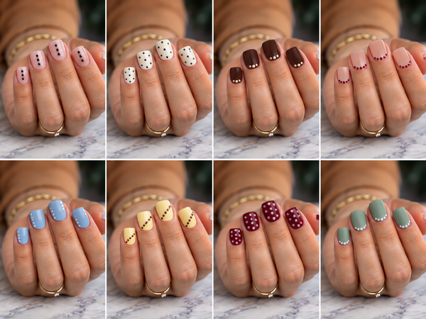 8 Short Square Polka Dot Nail Ideas That Look So Chic
