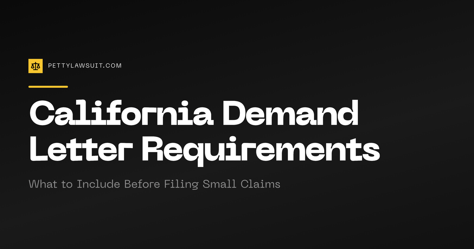 California demand letter requirements guide for small claims court 2026
