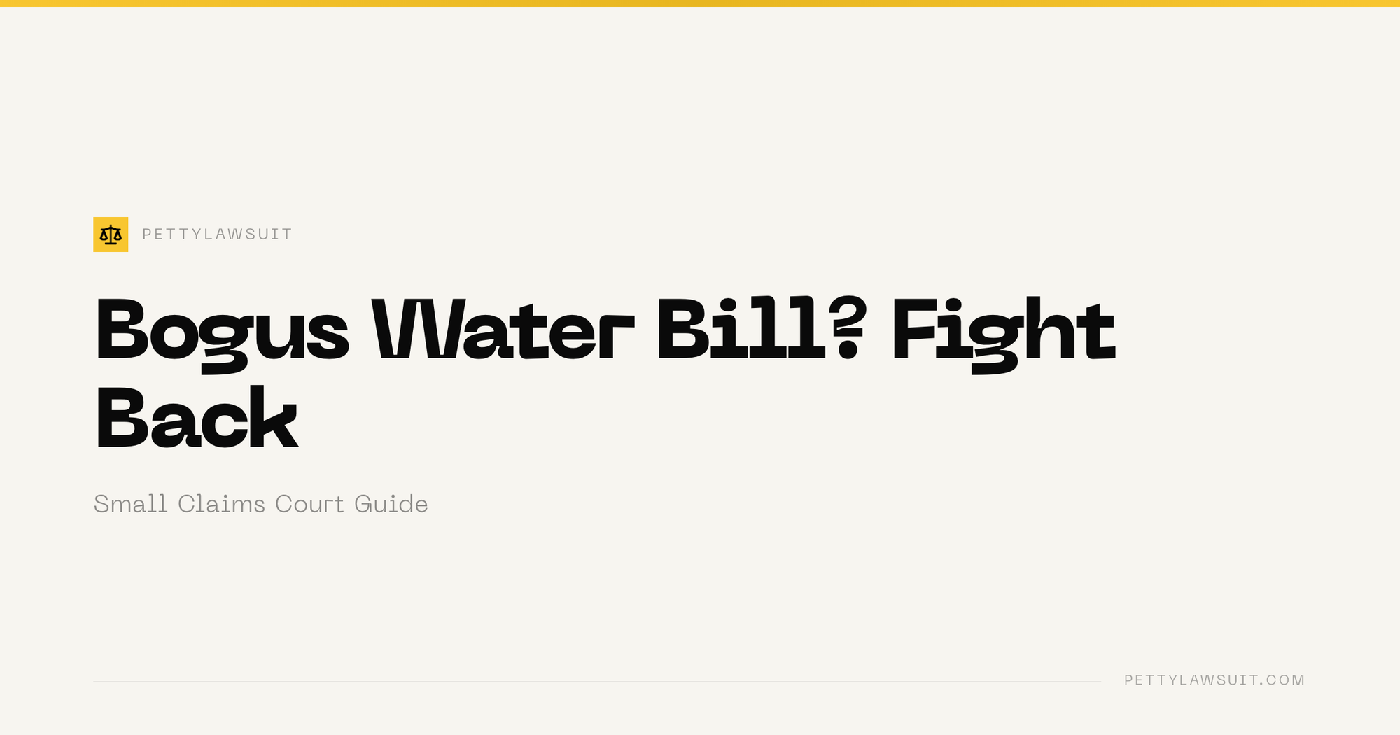 $1,591 Water Bill for Water You Never Used? You Can Fight Back