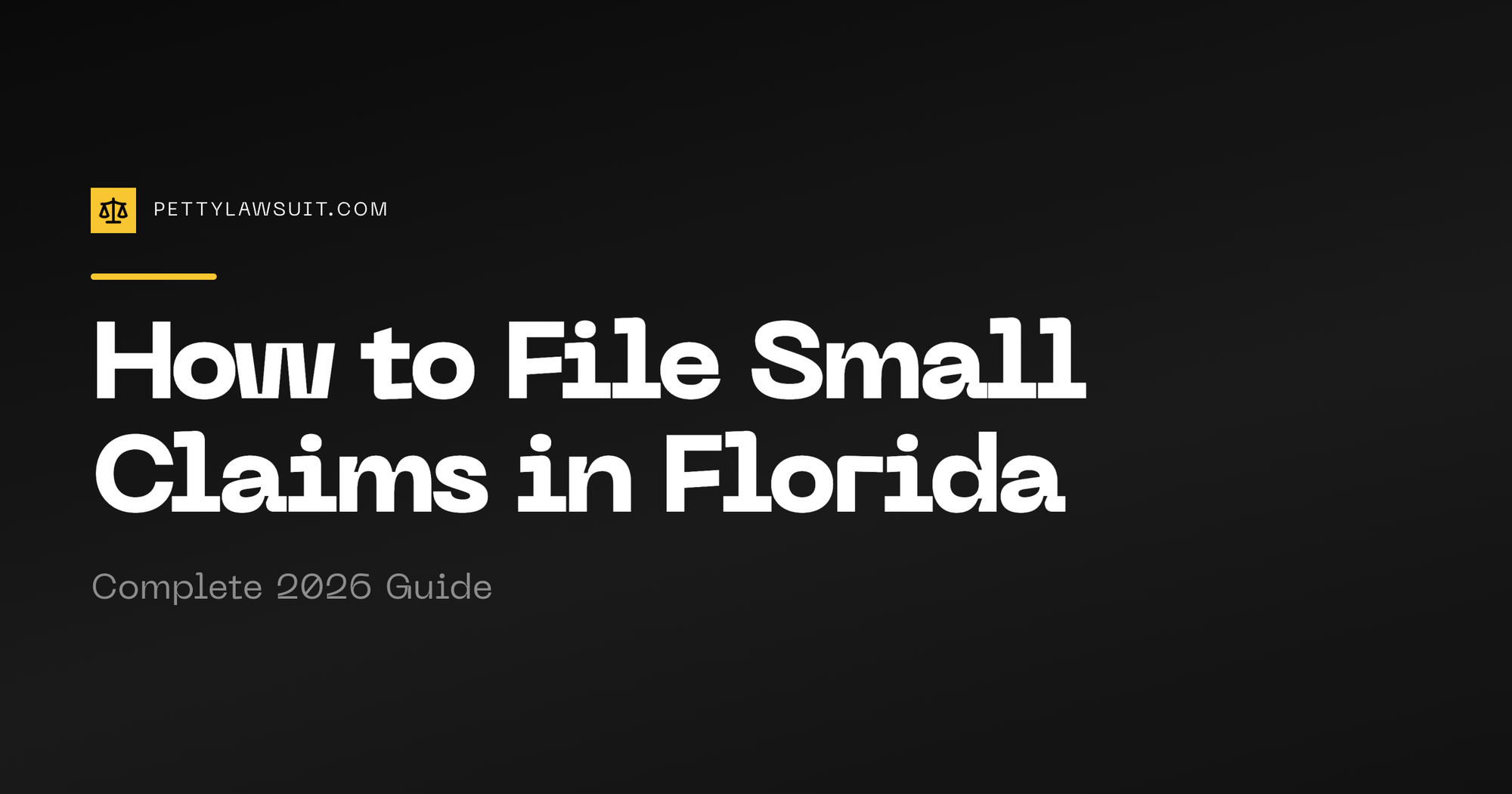 Step-by-step guide to filing small claims in Florida county court 2026