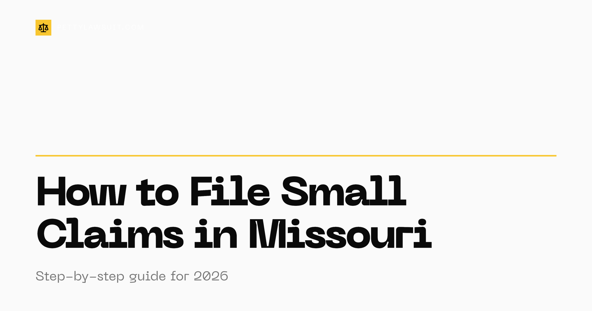 How to file small claims in Missouri - step by step guide 2026