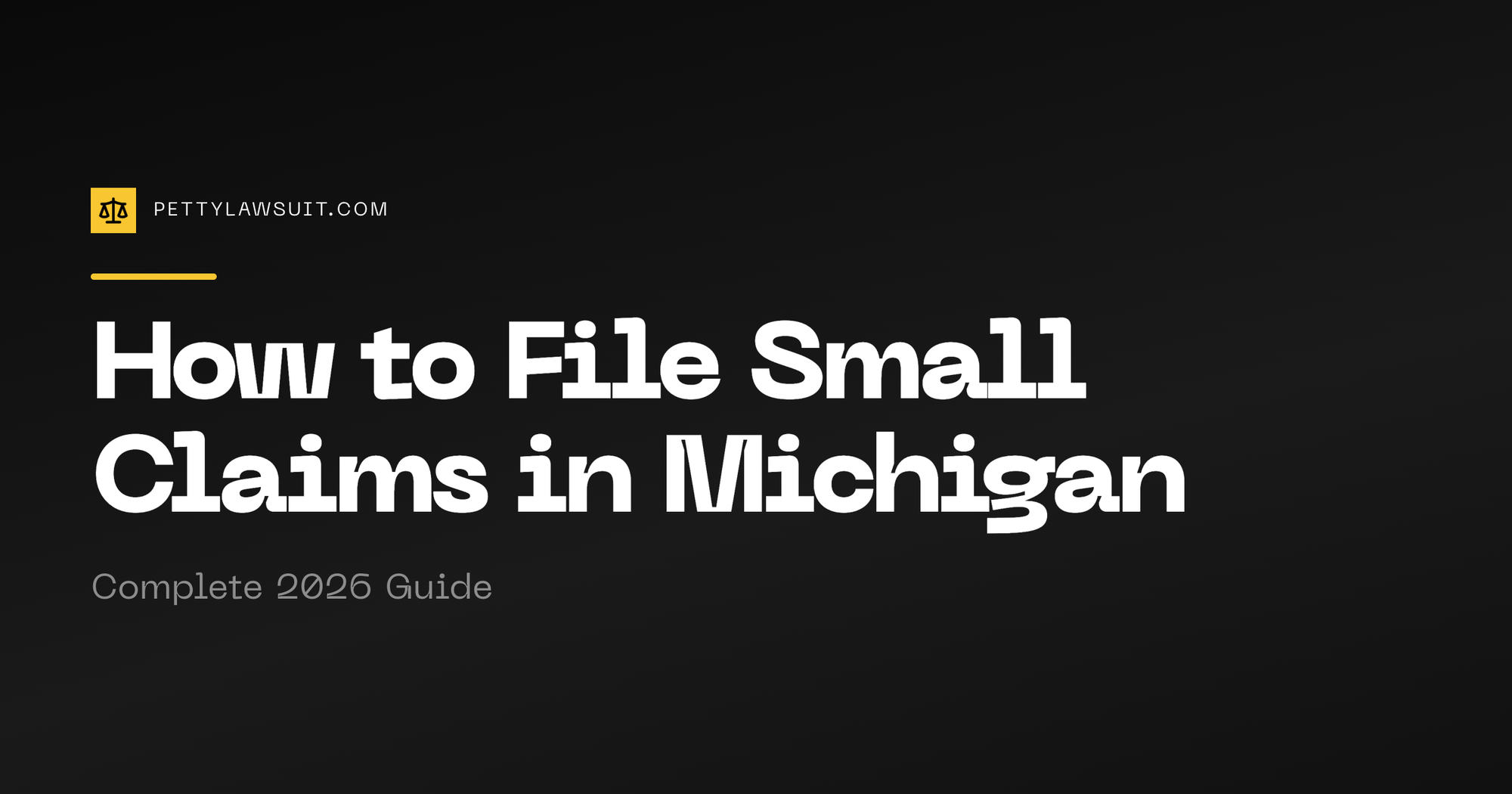 Michigan small claims court guide showing District Court filing steps