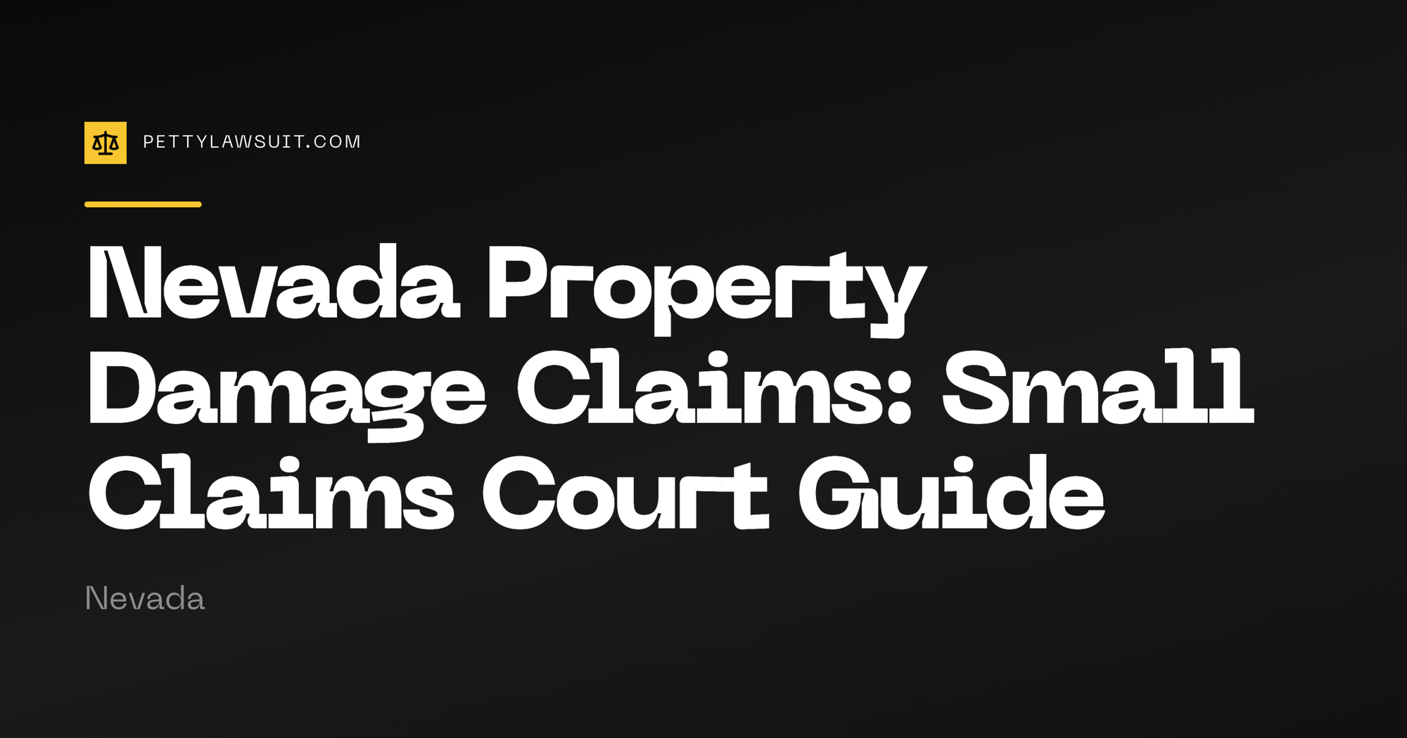 Nevada small claims property damage limit guide 2026