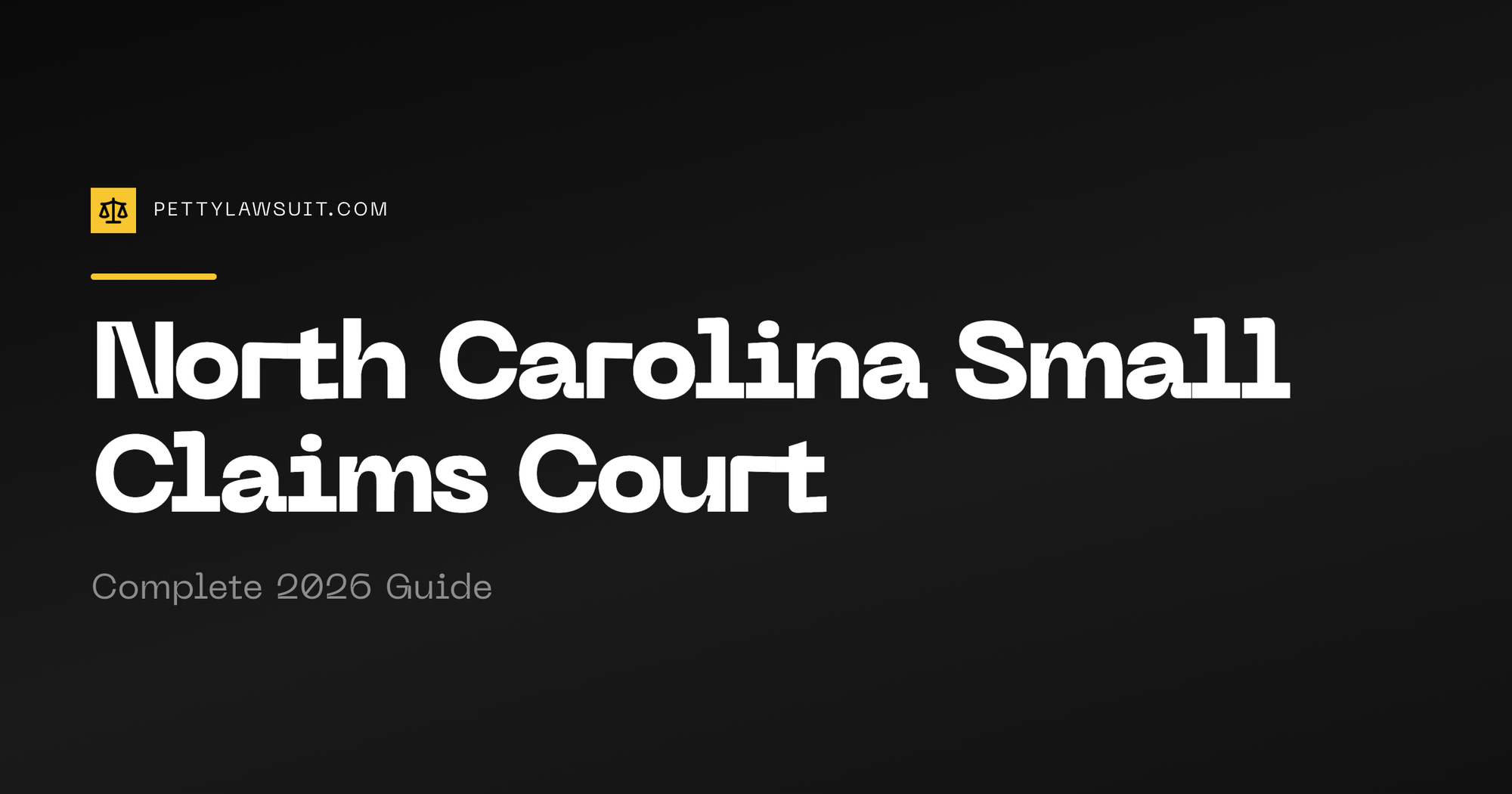North Carolina small claims court filing guide 2026