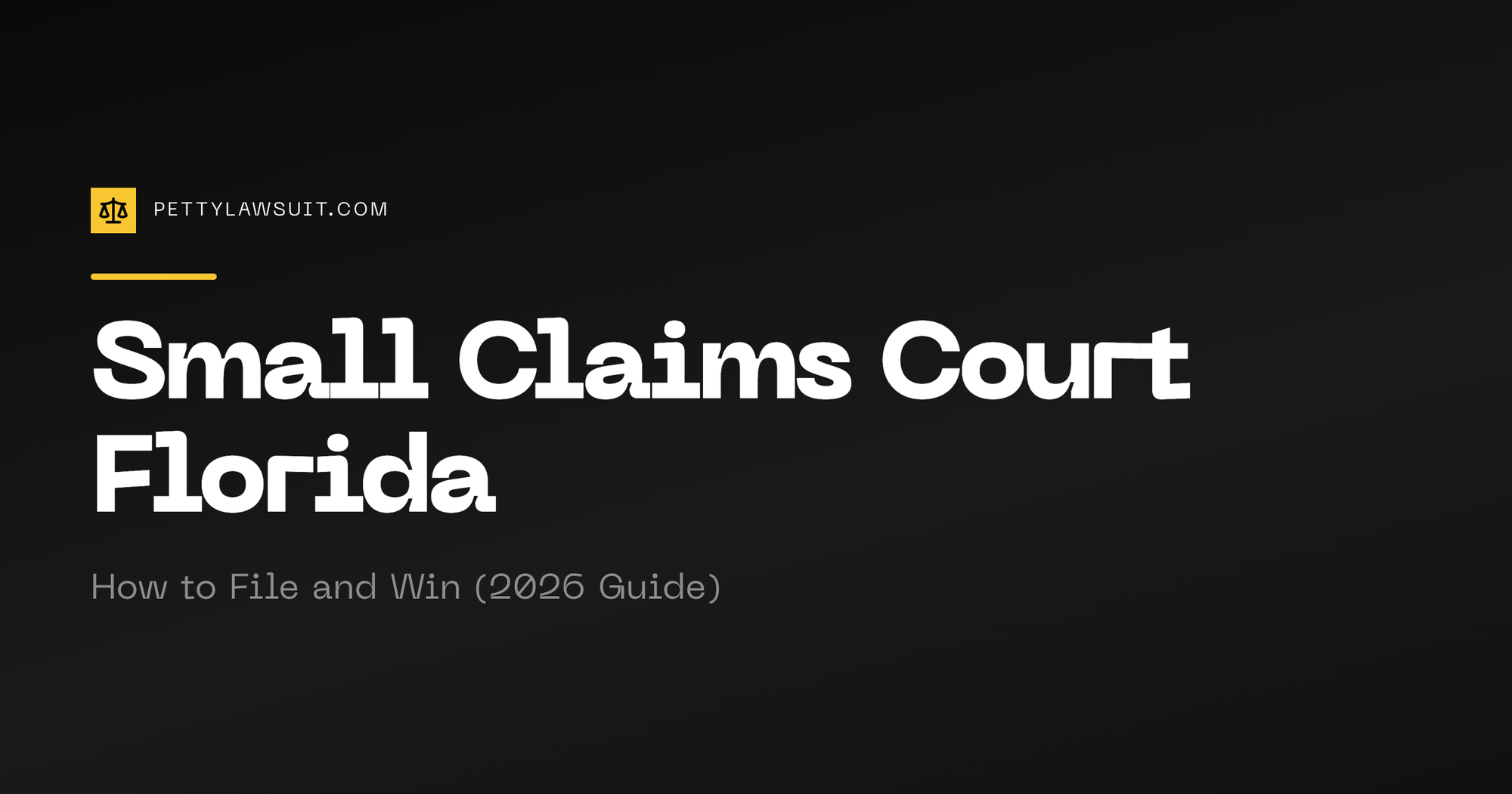 Small claims court Florida filing guide with step-by-step instructions for 2026