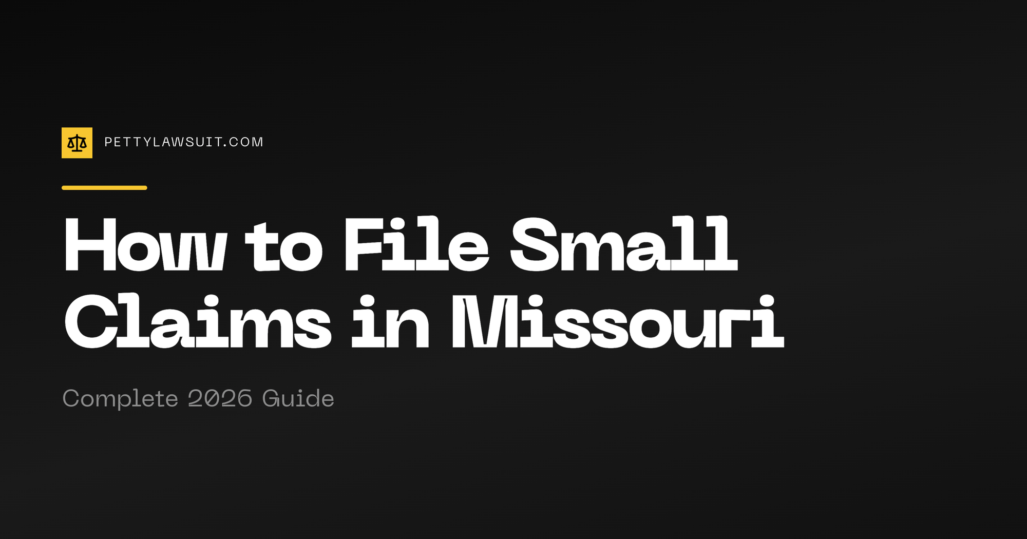 How to file small claims court in Missouri guide with filing fees and deadlines