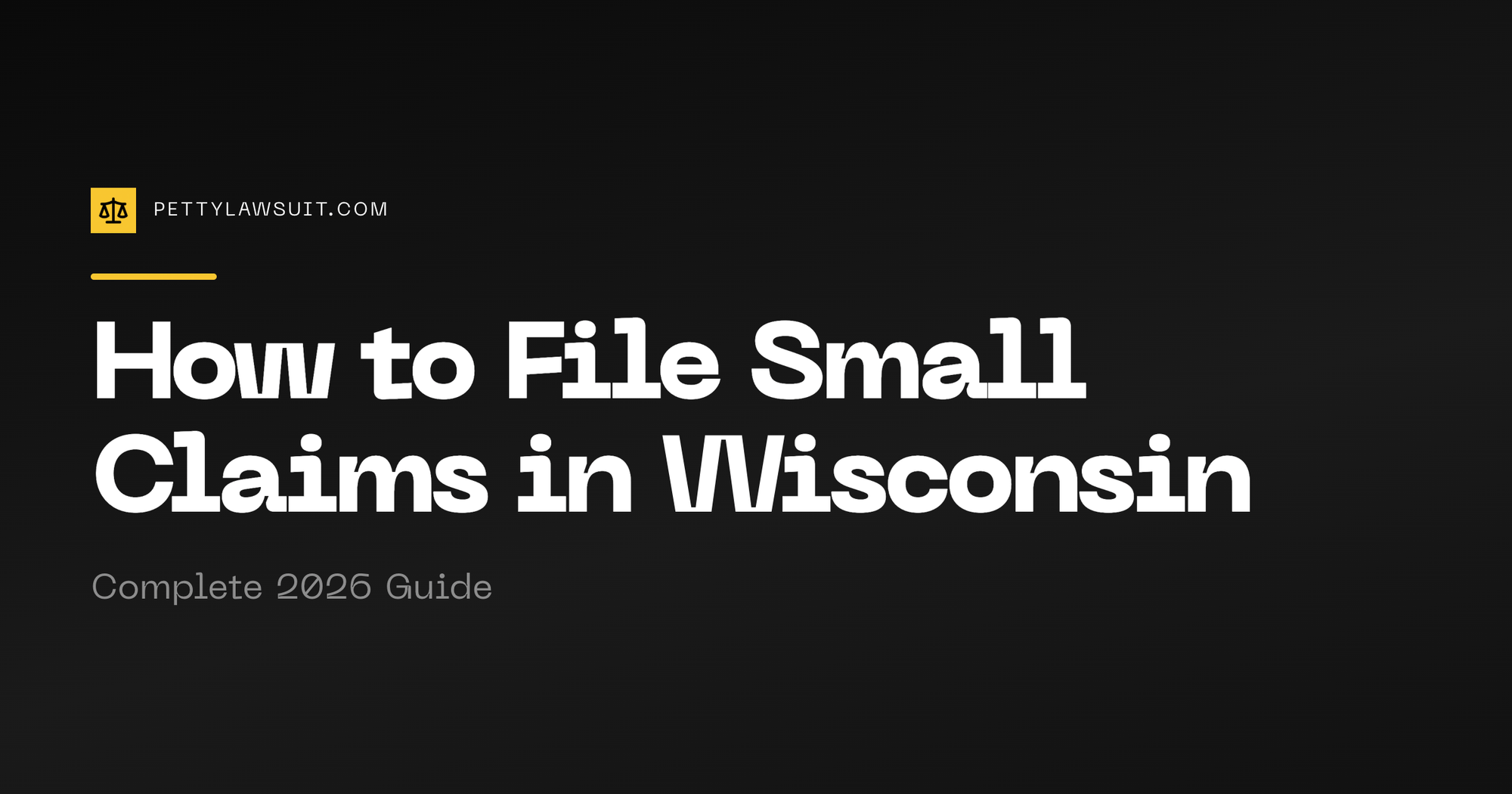 How to file small claims in Wisconsin guide with court process steps and fees